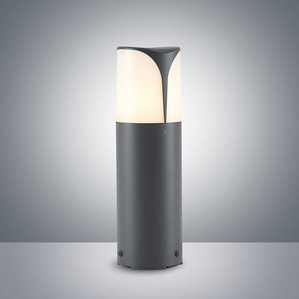 Lampa ogrodowa stojąca Paikea Lucande, możliwość ściemniania, czarny, aluminium, nowoczesny