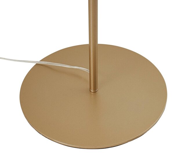 Lampa stojąca Isandro Lucande, mosiężny / złoty, salon / jadalnia, metal, nowoczesny