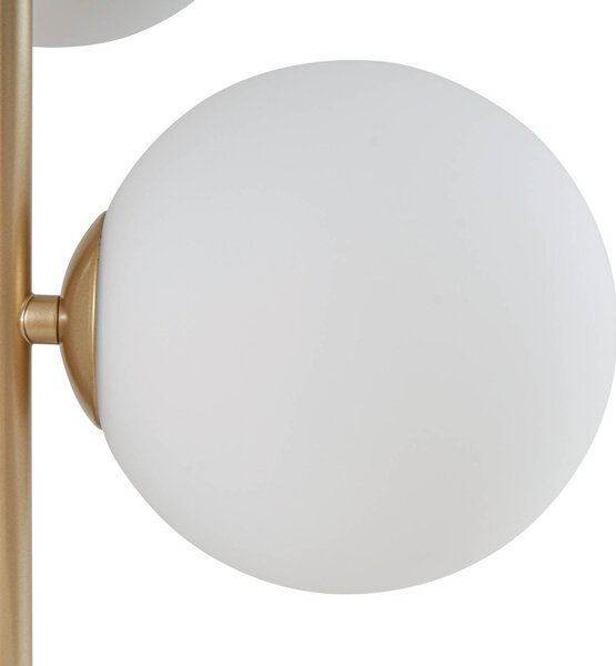 Lampa stojąca Isandro Lucande, mosiężny / złoty, salon / jadalnia, metal, nowoczesny