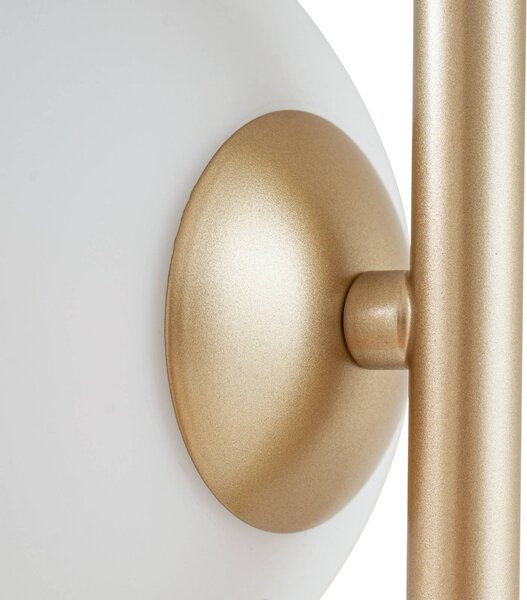Lampa stojąca Isandro Lucande, mosiężny / złoty, salon / jadalnia, metal, nowoczesny