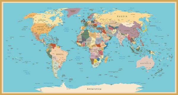 Fototapeta Mapa świata, Fototapety z mapami świata, Popularne Fototapety, u57440 - Tapeko.pl