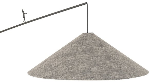 Lampa łukowa - lampa stojąca Poise Nowodvorski Lighting, aluminiowy / szary / cynkowy, salon / jadalnia, metal, nowoczesny