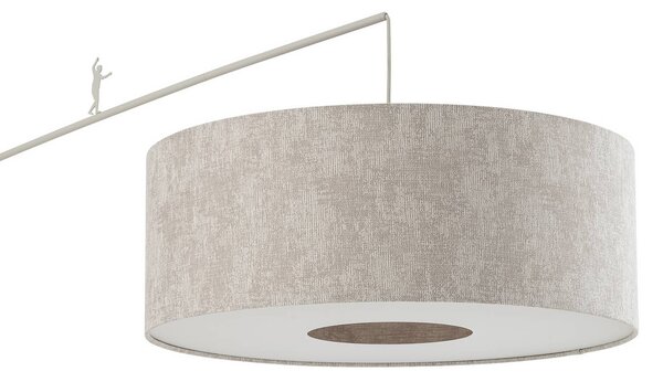Lampa łukowa - lampa stojąca Poise B Nowodvorski Lighting, aluminiowy / szary / cynkowy, salon / jadalnia, metal, nowoczesny