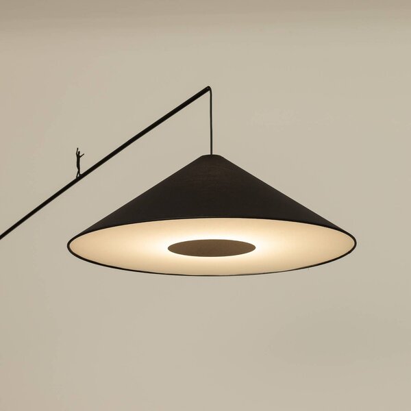 Lampa łukowa - lampa stojąca Poise Nowodvorski Lighting, czarny, salon / jadalnia, metal, nowoczesny