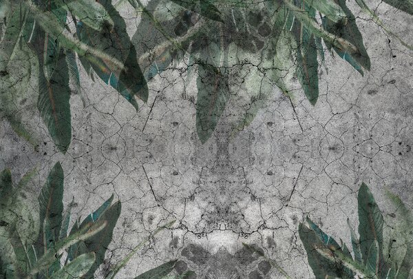 Fototapeta Teksturowane liście na zwietrzałej powierzchni, Fototapety Natura, Popularne Fototapety, u60048 - Tapeko.pl