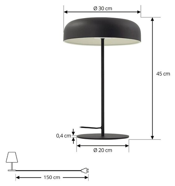 Lindby - Edion Lampa Stołowa Czarny