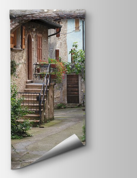 Fototapeta Kamienny łuk z roślinami i schodami, Fototapety miasta na ścianie, Popularne Fototapety, u60588 - Tapeko.pl