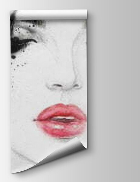 Fototapeta Kobieta z czarno-białą farbą, Fototapety design, Popularne Fototapety, u64139 - Tapeko.pl