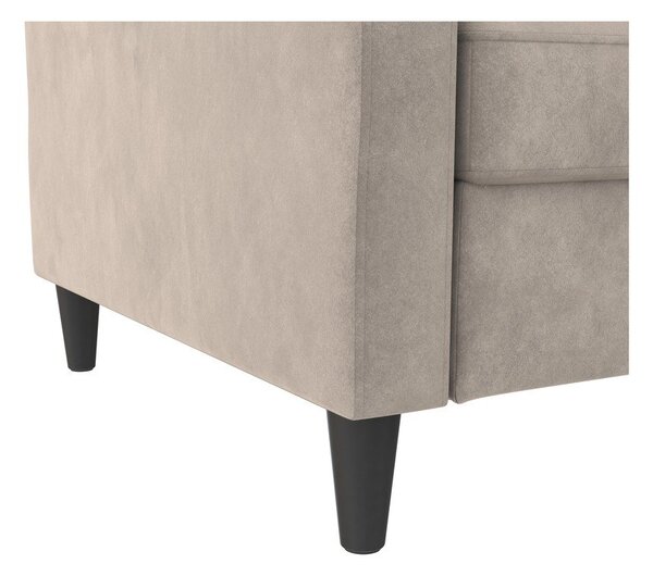 Beżowa aksamitna sofa 203 cm Hartford – Støraa