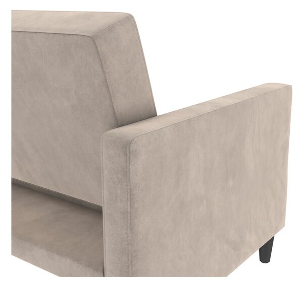 Beżowa aksamitna sofa 203 cm Hartford – Støraa