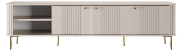 Szafka RTV Vesper 3D 187 cm - kaszmir / złote nogi