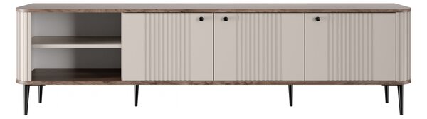 Szafka RTV Vesper 3D 187 cm - kaszmir / orzech / czarne nogi