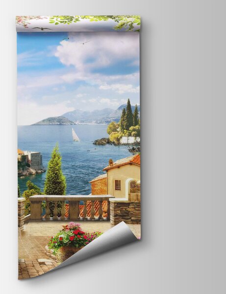 Fototapeta Widok na miasto z balkonu, Fototapety miasta na ścianie, Popularne Fototapety, u68056 - Tapeko.pl