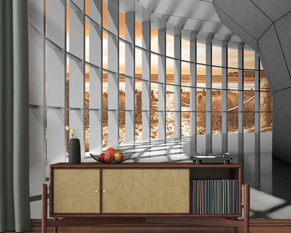 Fototapeta Duży pokój z oknami, Fototapety 3d, Popularne Fototapety, u70513v3 - Tapeko.pl