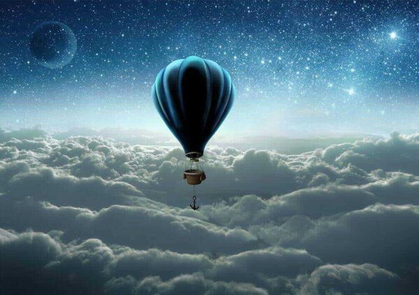Fototapeta Balon na ogrzane powietrze na niebie, Fototapety Natura, Popularne Fototapety, u70538 - Tapeko.pl