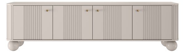 Szafka RTV Vesper 4D 187 cm - kaszmir / złote uchwyty / nogi kule
