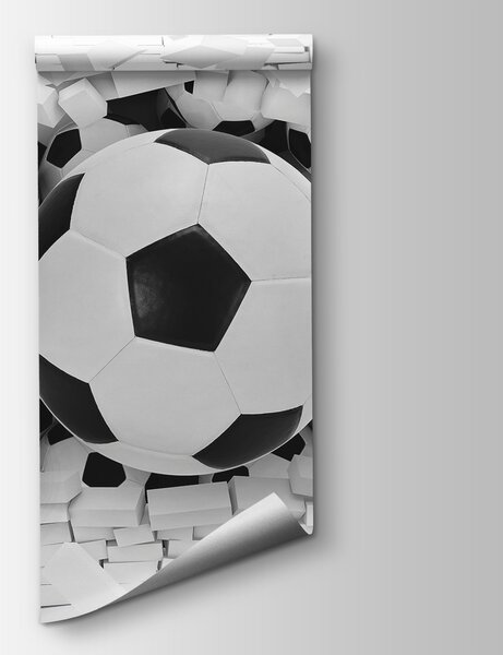 Fototapeta Grupa piłek futbolowych w stosie cegieł, Fototapety 3d, Popularne Fototapety, u70633 - Tapeko.pl