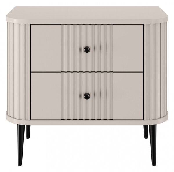 Zestaw szafek nocnych Vesper 56 cm - kaszmir / czarne nogi