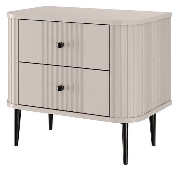 Zestaw szafek nocnych Vesper 56 cm - kaszmir / czarne nogi