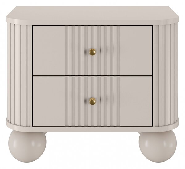 Zestaw szafek nocnych Vesper 56 cm - kaszmir / złote uchwyty / nogi kule