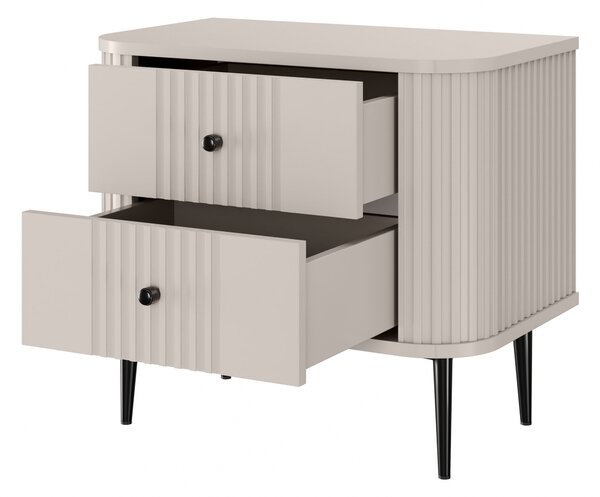 Zestaw szafek nocnych Vesper 56 cm - kaszmir / czarne nogi