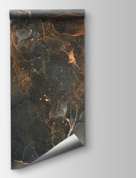 Fototapeta Czarno-pomarańczowa marmurkowa powierzchnia, Fototapety Marmur, Popularne Fototapety, u71177 - Tapeko.pl