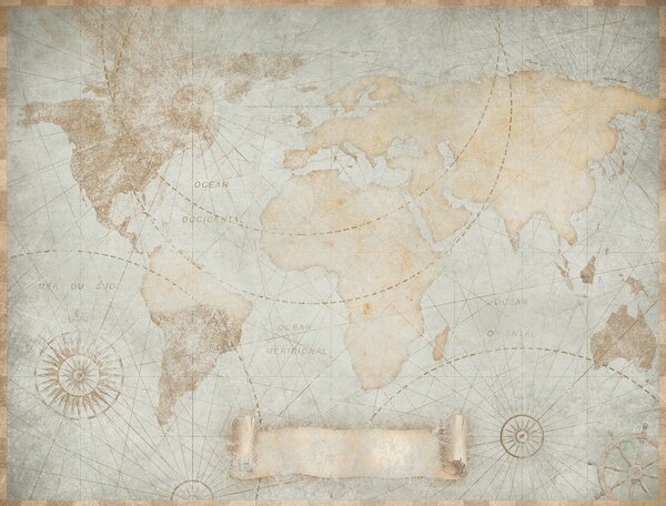 Fototapeta Mapa świata, Fototapety z mapami świata, Popularne Fototapety, u71325 - Tapeko.pl