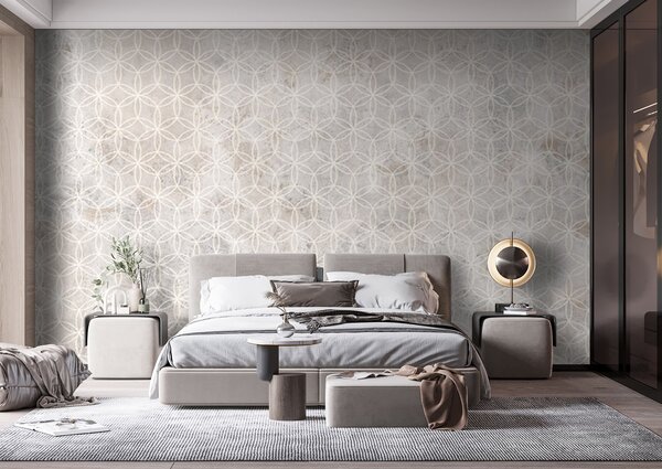 Fototapeta Biała i szara wzorzysta ściana, Fototapety design, Popularne Fototapety, u71923 - Tapeko.pl