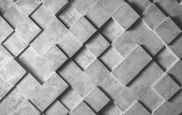 Fototapeta Szara i biała ściana z kwadratami, Fototapety 3d, Popularne Fototapety, u72107 - Tapeko.pl