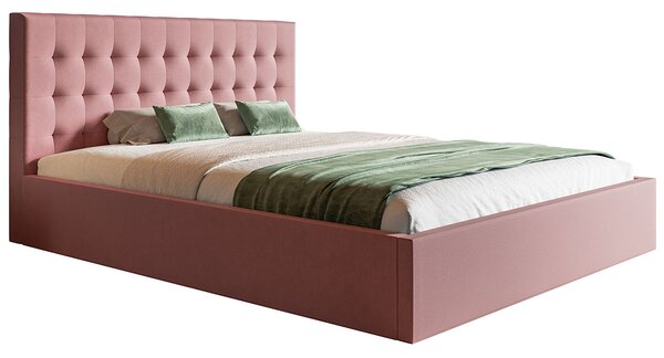 Tapicerowane łóżko dwuosobowe do sypialni 140x200 Pikaro 3X - 48 kolorów