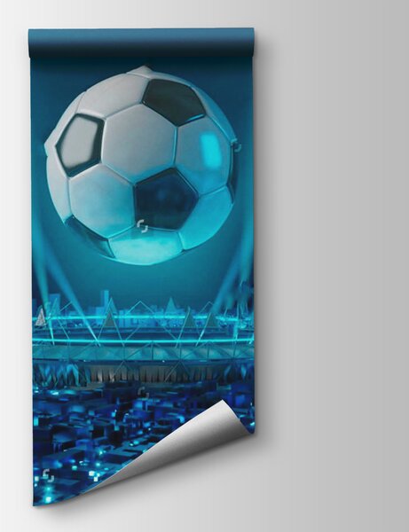 Fototapeta Piłka nożna nad stadionem, Fototapety Dziecięce, Popularne Fototapety, u72793 - Tapeko.pl