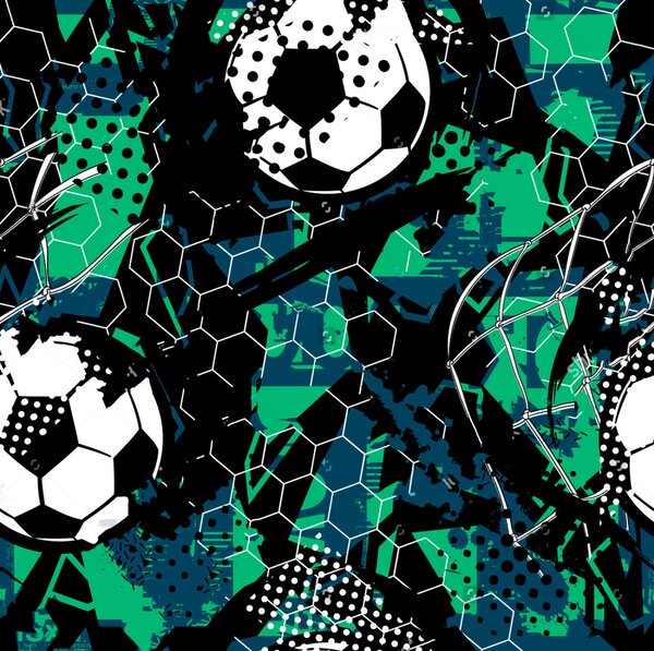 Fototapeta Wzór piłek futbolowych, Fototapety Dziecięce, Popularne Fototapety, u73014 - Tapeko.pl