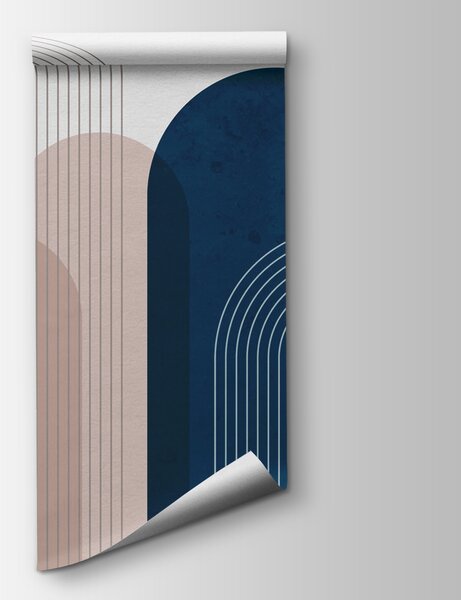 Fototapeta Niebieska i różowa sztuka, Fototapety design, Popularne Fototapety, u73098 - Tapeko.pl