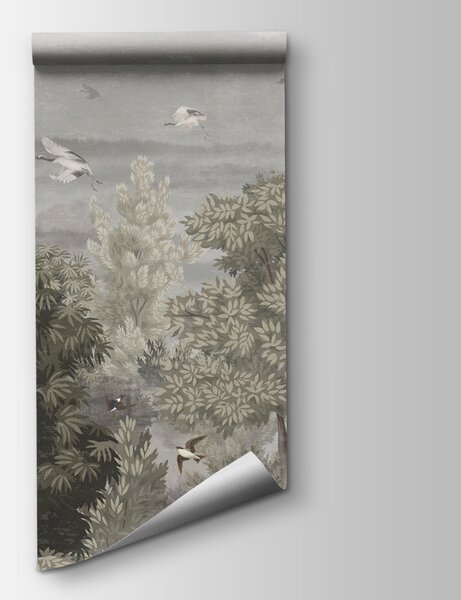 Fototapeta Ptaki latające nad drzewami, Fototapety Las, Popularne Fototapety, u73553 - Tapeko.pl