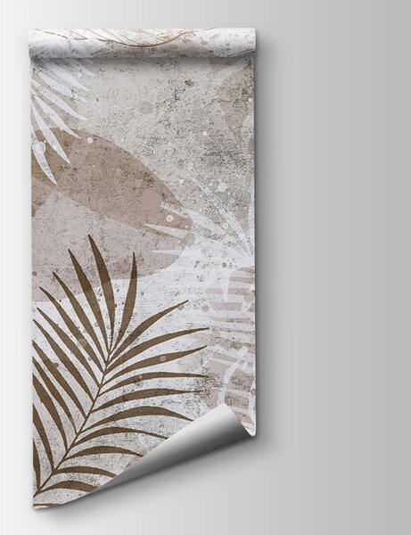 Fototapeta Eleganckie botaniczne wzory w neutralnych odcieniach, Fototapety Dżungla, Popularne Fototapety, u73584 - Tapeko.pl
