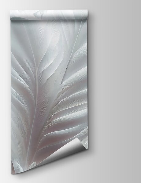 Fototapeta Delikatne, przeplatające się tekstury białych piór, Fototapety design, Popularne Fototapety, u73694 - Tapeko.pl