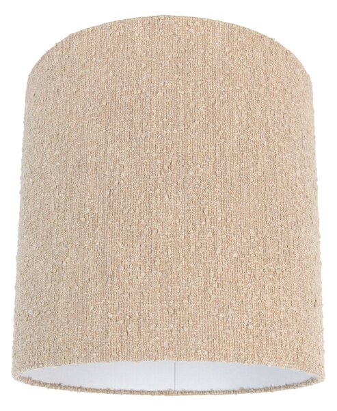 Abażur materiałowy beżowy z tkaniny boucle 40/40 cm