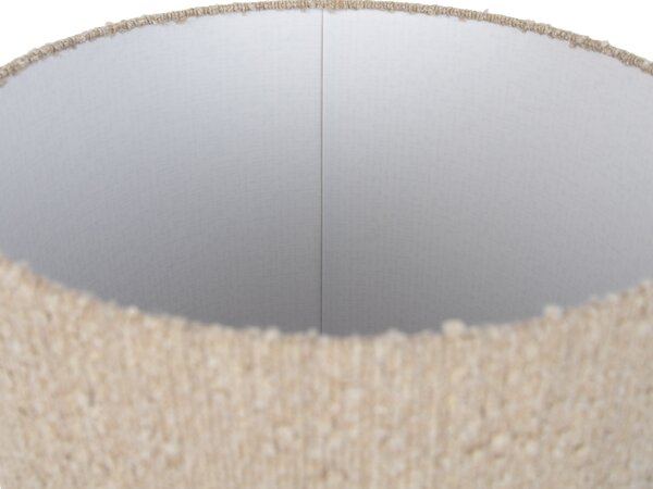 Abażur materiałowy beżowy z tkaniny boucle 40/40 cm