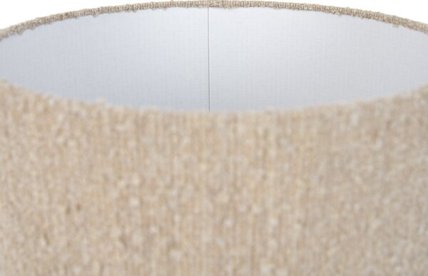 Beżowy abażur materiałowy z tkaniny boucle 35/35/20