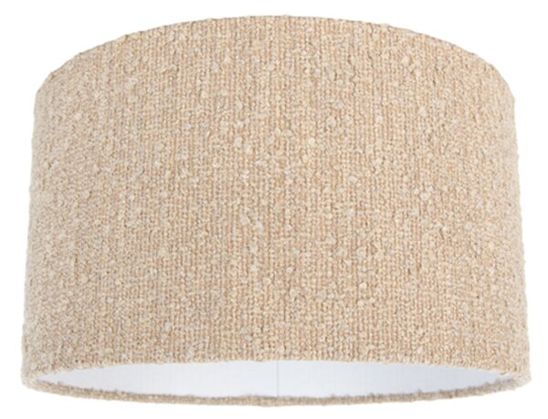 Beżowy abażur materiałowy z tkaniny boucle 35/35/20