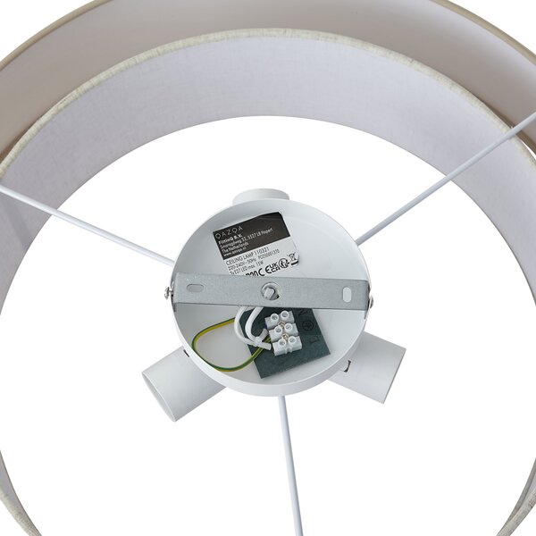 Nowoczesna lampa sufitowa beżowa 50 cm 3-źródła światła - Drum Duo