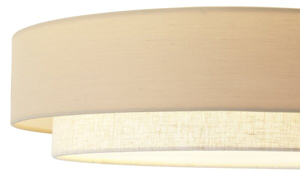 Nowoczesna lampa sufitowa beżowa 50 cm 3-źródła światła - Drum Duo