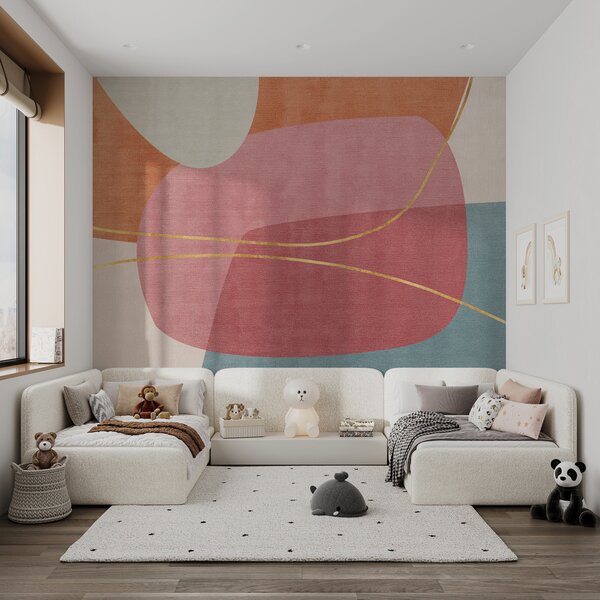 Fototapeta Abstrakcyjna harmonia w delikatnych, pastelowych odcieniach, Fototapety Geometryczne, Popularne Fototapety, u74065 - Tapeko.pl