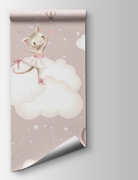 Fototapeta Kot w tutu na chmurze, Fototapety Dziecięce, Popularne Fototapety, u74216 - Tapeko.pl
