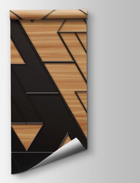 Fototapeta Czarno-brązowy wzór w trójkąty, Fototapety design, Popularne Fototapety, u75167 - Tapeko.pl