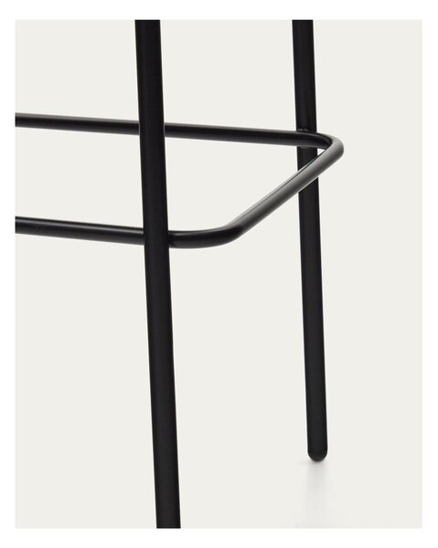 Czarno-szary hoker (wysokość siedziska 65 cm) Eamy – Kave Home