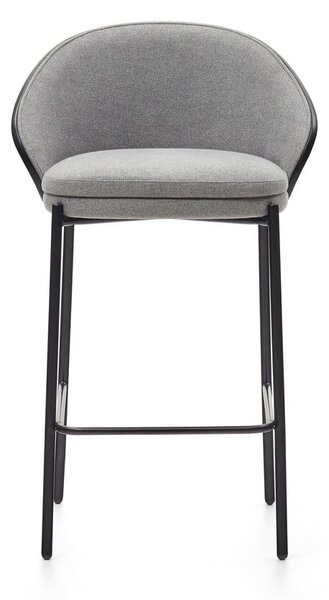 Czarno-szary hoker (wysokość siedziska 65 cm) Eamy – Kave Home