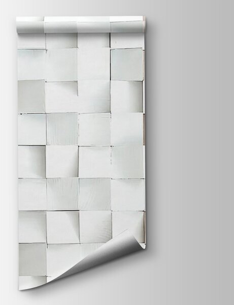 Fototapeta Ściana z kwadratów, Fototapety 3d z figurami, Popularne Fototapety, u75833 - Tapeko.pl