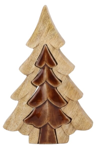 Świąteczna dekoracja 3D BRĄZOWE DRZEWO 19,5 cm - różne kolory Kolor: Jasnobrązowy