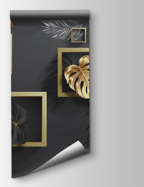 Fototapeta Eleganckie liście w geometrycznej harmonii, Fototapety 3d, Popularne Fototapety, u77858 - Tapeko.pl